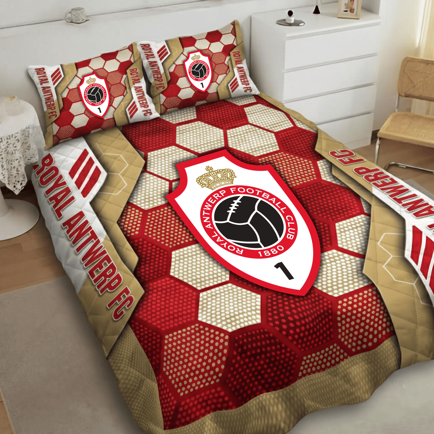 Royal Antwerp FC Inspired Quilt Set