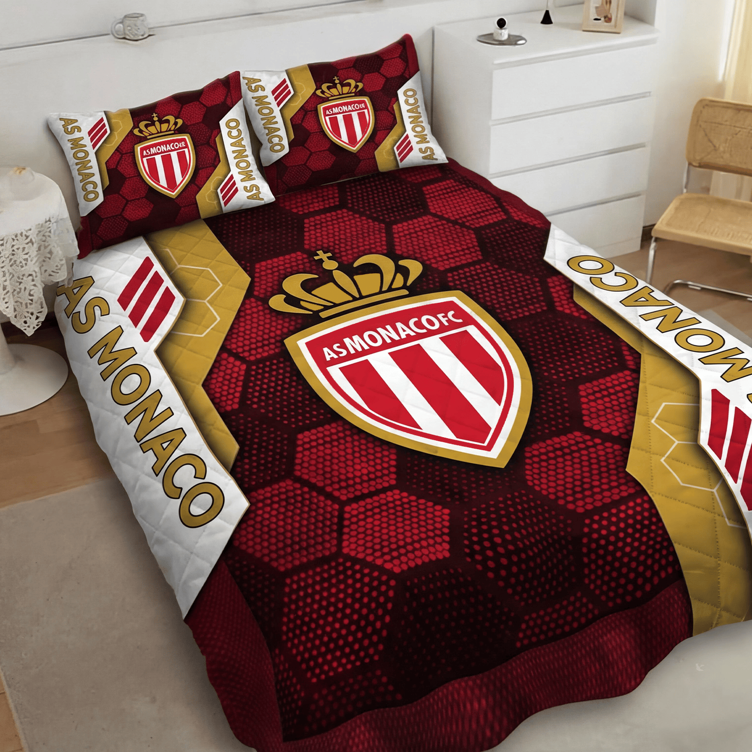 AS Monaco Inspired Quilt Set