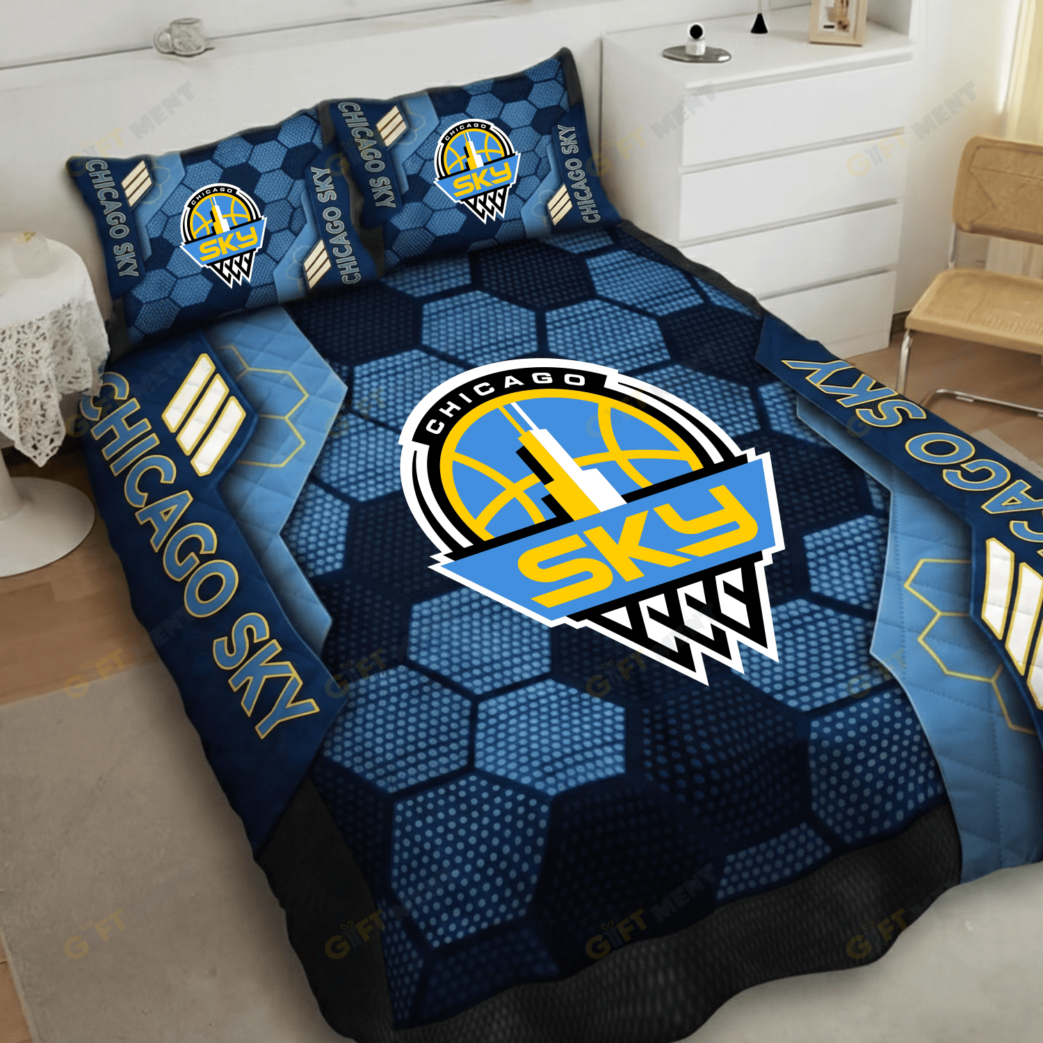 Chicago Sky Inspired Quilt Set