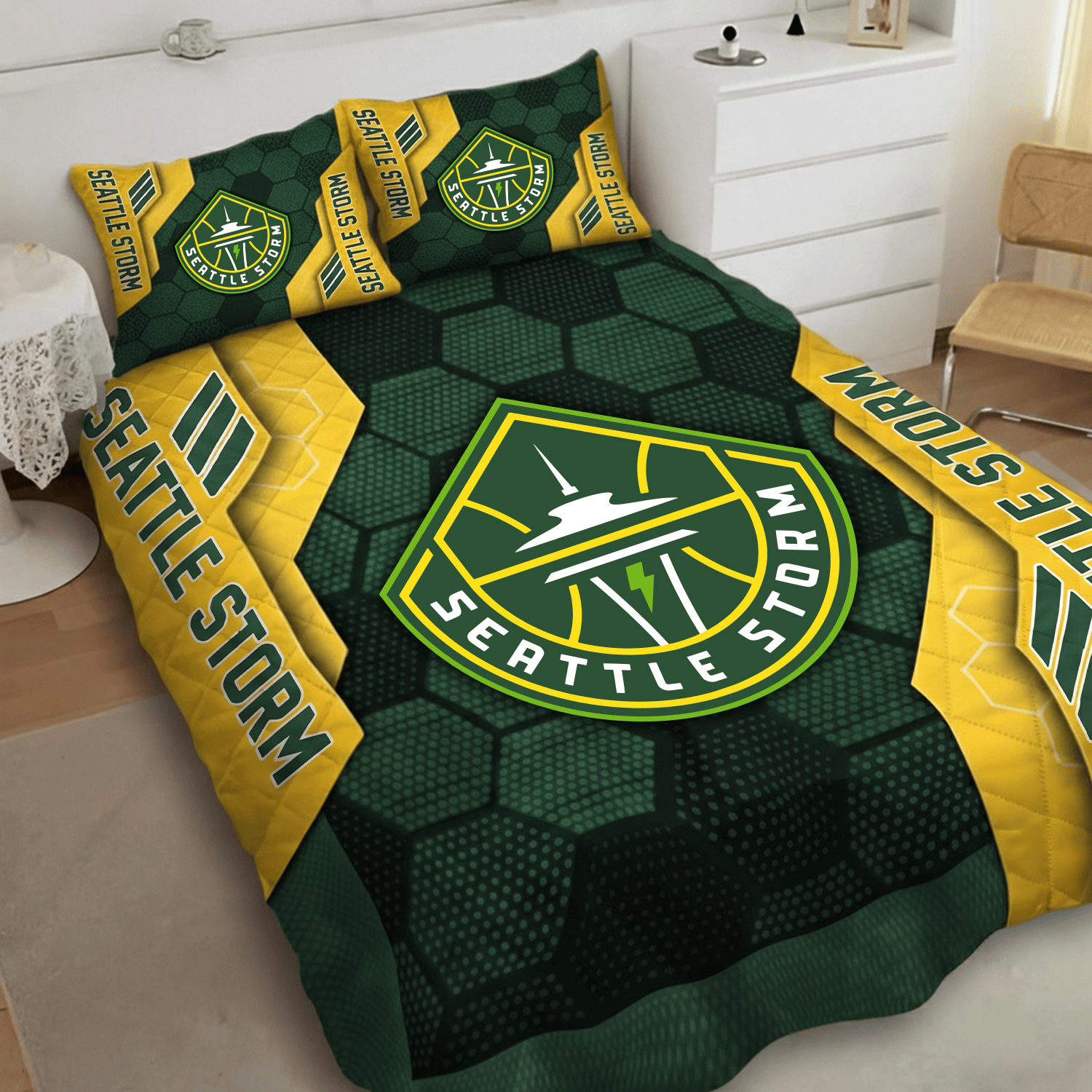 Seattle Storm Inspired Quilt Set