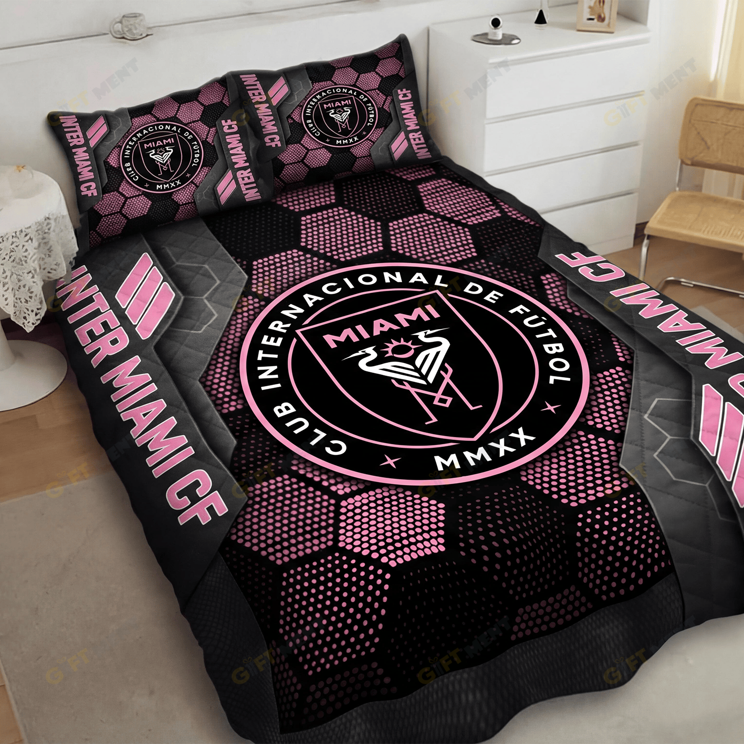 Inter Miami CF Inspired Quilt Set