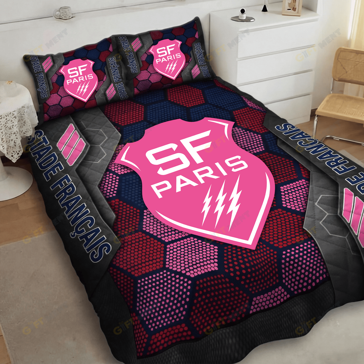 Stade FranÃ§ais Inspired Quilt Set