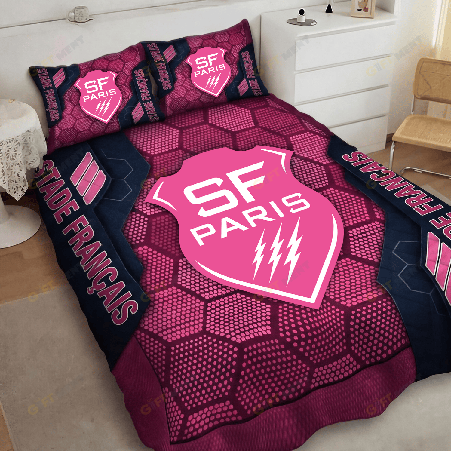 Stade FranÃ§ais Inspired Quilt Set