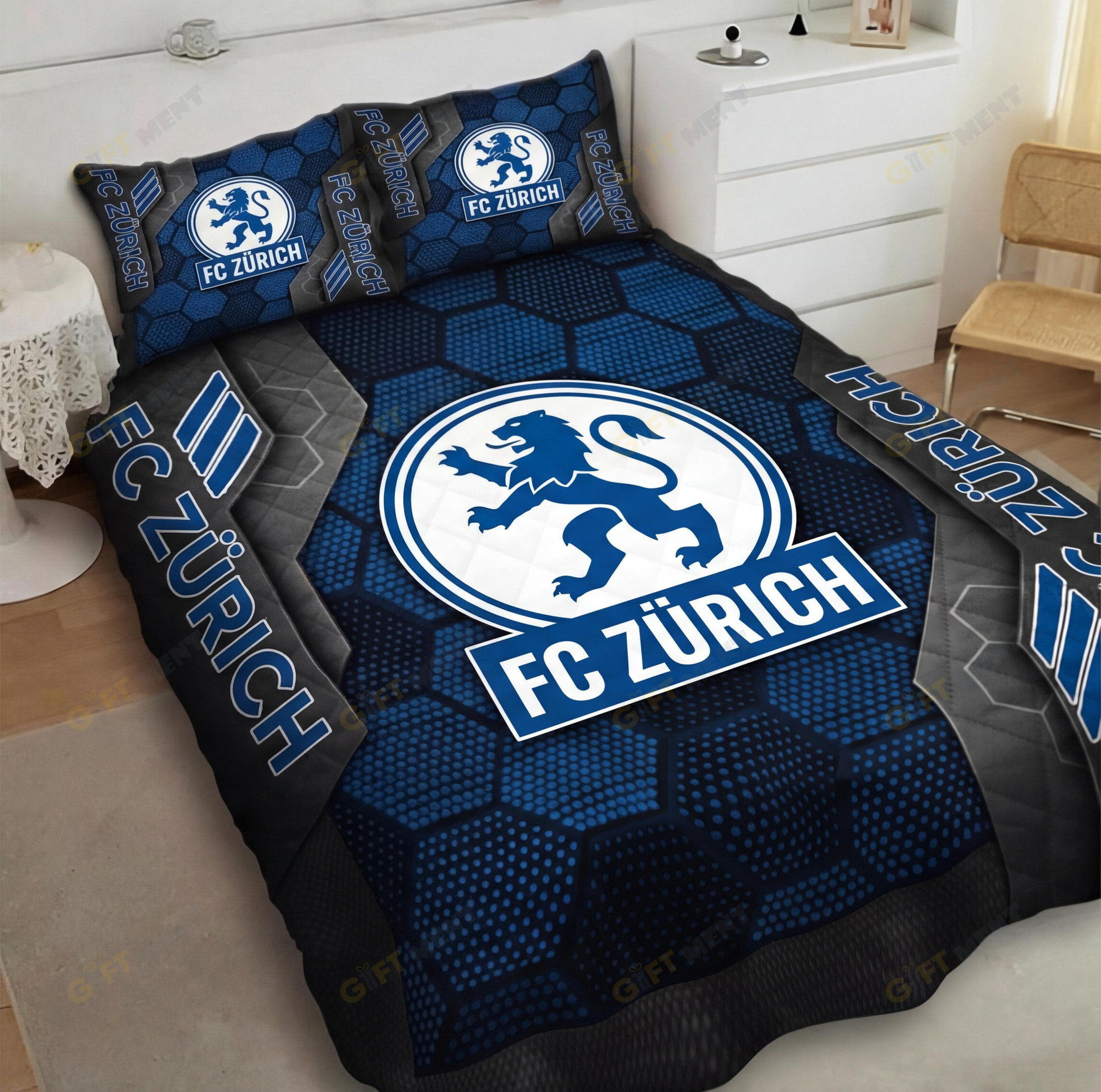 FC ZÃ¼rich Inspired Full Bedding Set