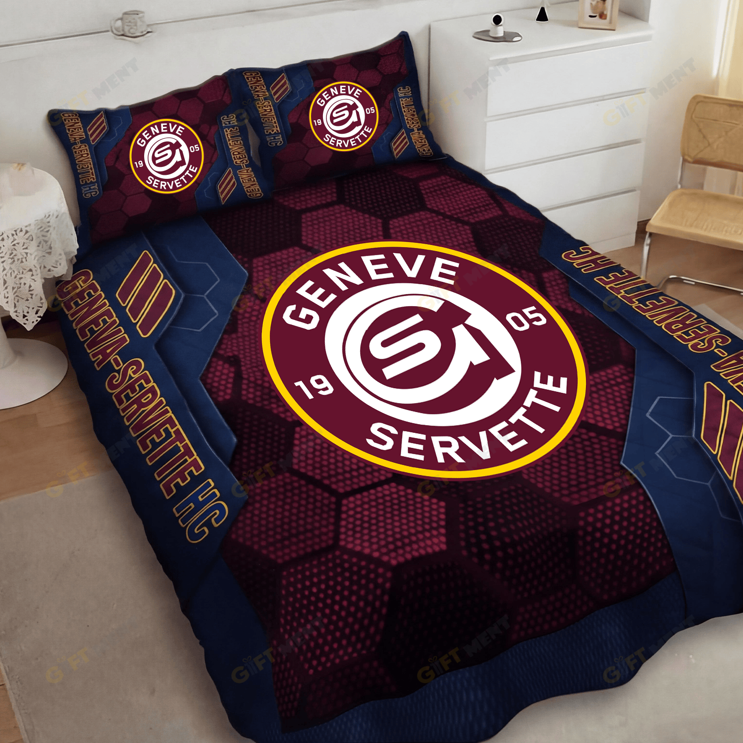 GenÃ¨ve Servette HC Inspired Full Bedding Set