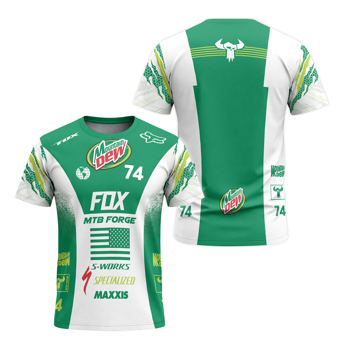 Mountain Dew Fox 74 Racing MTB T-Shirt